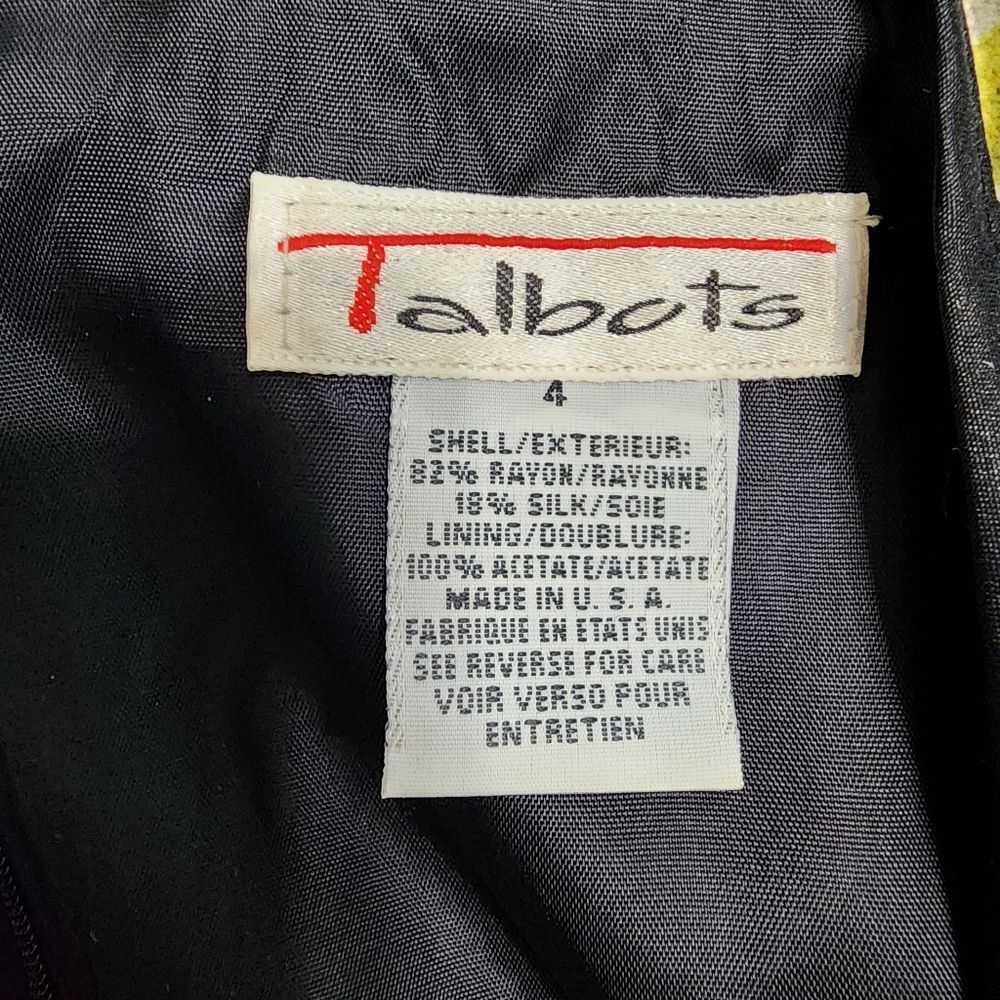 Vintage Talbots Dress 4 90s Burnout Velvet Forest Fairy Grunge Work - Picture 6 of 6